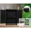 Outdoor Storage Cabinet 92cm, Lockable Cupboard with Pegboard