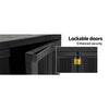 Outdoor Storage Cabinet 92cm, Lockable Cupboard with Pegboard