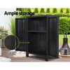 Outdoor Storage Cabinet 92cm, Lockable Cupboard with Pegboard
