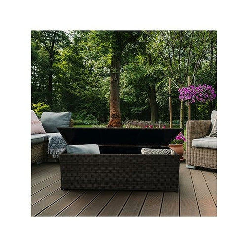 Outdoor Rattan Storage Box, UV-Resistant Wicker Deck Box