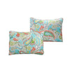 Aqua Paisley Floral 4 Piece Daybed Cover Set-3