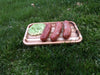 Green Acacia Wood Rectangle Serving Tray 12" x 8" | Dishwasher Safe