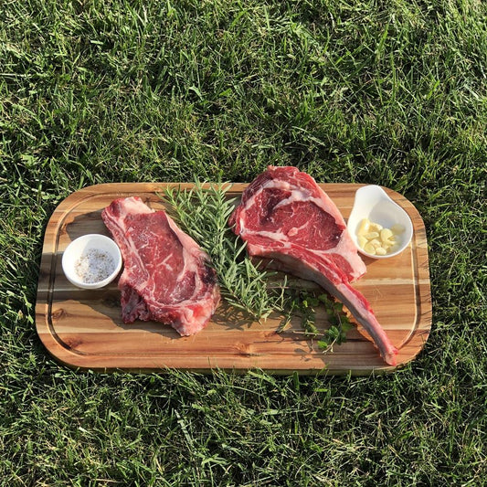 Acacia Wood Rounded Serving & Cutting Board with Juice Groove