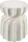 Ratnagiri Ceramic Outdoor Stool, Cream
