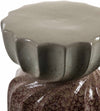 Ratnagiri Ceramic Outdoor Stool, Cream