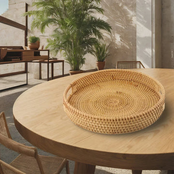Handwoven Rattan Wicker Storage Basket-1