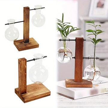 Hydroponic Glass Vase, Vintage Desktop Plant Terrarium Planter Bulb