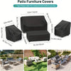 4pcs/Set Patio Furniture Covers, Heavy Duty Waterproof Outdoor