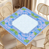 Foldable Mahjong Mat — Blue Violet Floral