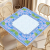 Foldable Mahjong Mat — Blue Violet Floral