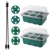 Seed Starter Tray Box With LED Grow Light Nursery Pot Seedling