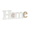 Photo Frame Set, White & Brown MDF Wood (6 Units)