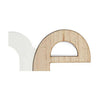 Photo Frame Set, White & Brown MDF Wood (6 Units)