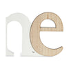 Photo Frame Set, White & Brown MDF Wood (6 Units)