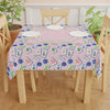 Pink Mahjong Tile Pattern Square Tablecloth - Game Night Instructions