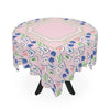 Pink Mahjong Tile Pattern Square Tablecloth - Game Night Instructions