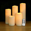 Waterproof Flameless LED Pillar Candles Set
