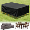 Outdoor furniture dust cover, 210D Oxford cloth, black silver sofa