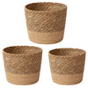 Natural Woven Flower Basket Straw Wicker Planter Storage Baskets Large