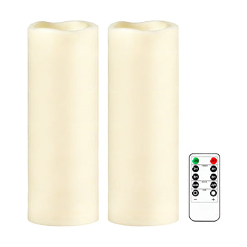 Waterproof Flameless LED Pillar Candles Set