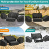 4pcs/Set Patio Furniture Covers, Heavy Duty Waterproof Outdoor
