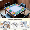 Foldable Mahjong Mat — Retro Leopard Floral