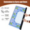 Foldable Mahjong Mat — Blue Violet Floral