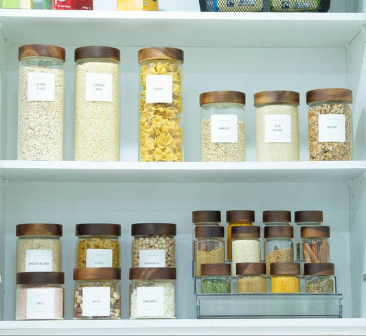 Acacia Pantry Cabinet with Adjustable Shelves