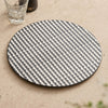 Black & White Geometric Ceramic Dinner Plate – 10.25" Modern Tableware