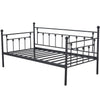 Twin size Classic Black Metal Daybed Frame-0