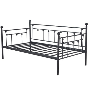 Twin size Classic Black Metal Daybed Frame-0
