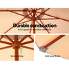NNEDSZ 3M Outdoor Pole Umbrella Cantilever Stand Garden Umbrellas Patio Beige