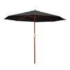 NNEDSZ 3M Outdoor Pole Umbrella Cantilever Stand Garden Umbrellas Patio Black