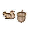 Tray Wood Snack Tray Wood Platter Snack for Everyday Kitchen Party Restaurant Serving Tray Snack Gift (Squirrel+Pine Cones)