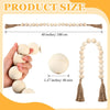 2-Pc Wood Bead Garland with Jute Tassels, 40" (White)