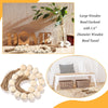 2-Pc Wood Bead Garland with Jute Tassels, 40" (White)