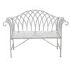 NNEDSZ White Lavinia Iron Outdoor Bench