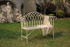 NNEDSZ White Lavinia Iron Outdoor Bench