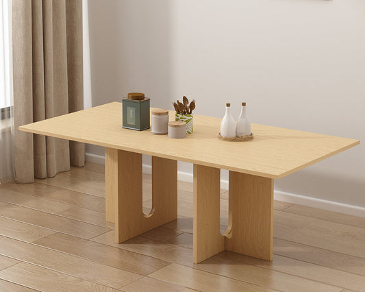 Oak Melamine 6-Seater Dining Table, 180cm