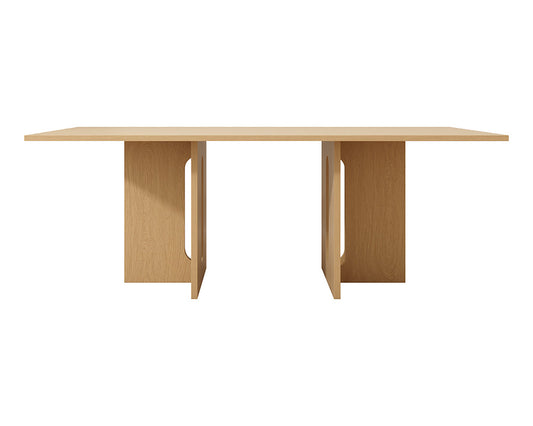 Oak Melamine 6-Seater Dining Table, 180cm