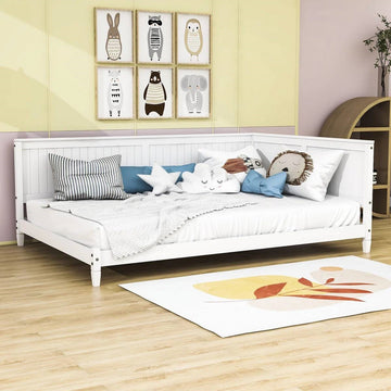 Full size Modern Daybed in White Wood Finish-3