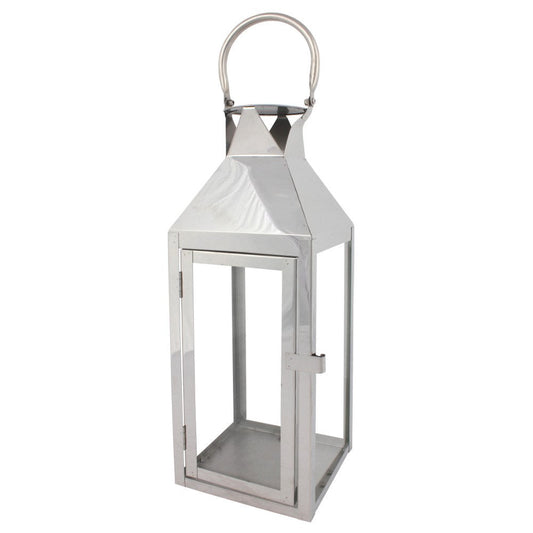 Large Silver Candle Lantern