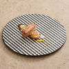 Black & White Geometric Ceramic Dinner Plate – 10.25" Modern Tableware