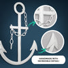 White Anchor Wall Decor, 16" Cast Iron Nautical Wall Art