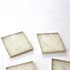White Agate Square Coasters – Set of 4