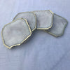White Agate Natural Edge Coasters – Set of 4