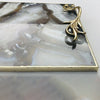 Wild Agate Serving Tray With Brass Handles