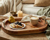 Lyon Wood Oval Serving Tray With Handles