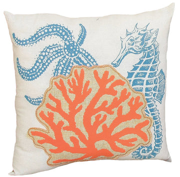 Sea Life Coral Pillow Cover