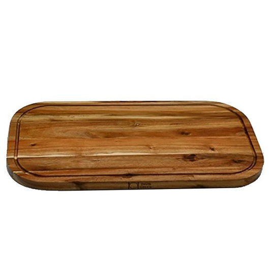 Acacia Wood Rounded Serving & Cutting Board with Juice Groove